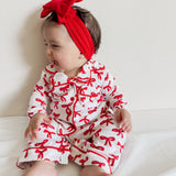Red Bows Organic Pointelle Lounge Set