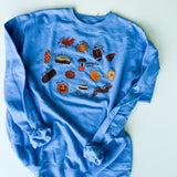 Fall things blue crewneck
