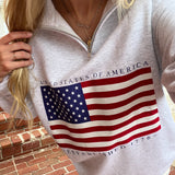 All American Flag 1/4 Zip