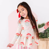 Pink Santas Peplum Top