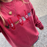 Embroidered Crimson USA icons