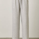 Grey Ribbed Knit Pants