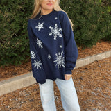 Whimsical Snowflake Sweatshirt