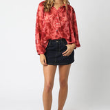 Pink Red Grace Floral Shirt