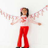 Holly Red Ribbed Flares
