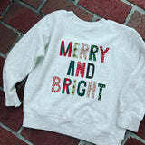 Kids Merry and Bright Oatmeal Sweatshirt