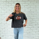 Applique Football Cropped Tee