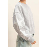 Heather Grey Star Patch Crewneck Sweatshirt