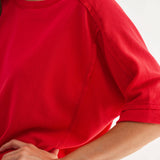 Offset Ruby French Terry Top