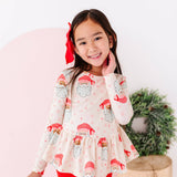 Pink Santas Peplum Top