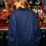 'USA & FLAG' Reversible Mock Neck Sweatshirt