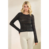 Black Long Sleeve Lace Top