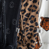 Smiley Ribbed Bamboo Zip Pajamas