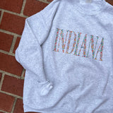 Indiana Floral Letters Sweatshirt