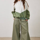 Green Melange Hoodie