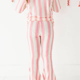 Pink Candy Cane Stripe Flares