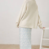 Relaxed Boyfriend Fit Crew Neck Sweater