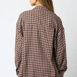 Brown Mia Checkered Shirt