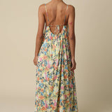 Leslie Floral Open-Back Maxi Dress