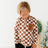 Gingerman Check Henley Top