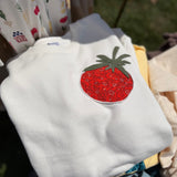 Tomato Appliqué white Sweatshirt