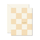 Checkerboard Congrats Greeting Card: Single Card