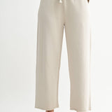 Light Grey Wide-Leg Fleece Pants