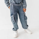 Navy Vintage 1/4th Hoodie-Jogger Set
