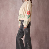 Western Paisley Floral Sweatshirt