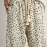 Floral Print Drawstring Pants