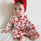 Red Bows Organic Pointelle Lounge Set