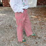 Red Gingham Boxer Pants