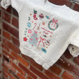 Kids Whimsical Collage Oatmeal Sweatshirt