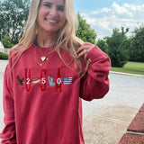 Embroidered Crimson USA icons