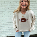 Applique Football Crewneck
