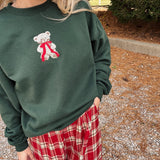 Teddy Bear Embroidered Sweatshirt