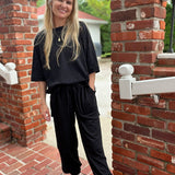 Offset Black French Terry Lounge Joggers