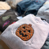 Ash Floral Pumpkin Appliqué Crew