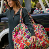 Puffy Weekender Bag - Rainbow Floral