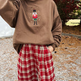 Red Plaid Wide Leg Pants – Festive Holiday Lounge