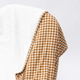 Caramel Small Gingham Toddler Blanket