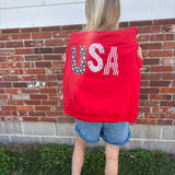 USA Applique Mockneck