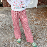 Red Gingham Boxer Pants