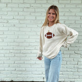 Applique Football Crewneck