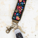 Embroidered Key Chain - Black