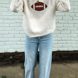Applique Football Crewneck