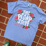 The Peony State Washed Denim T-Shirt
