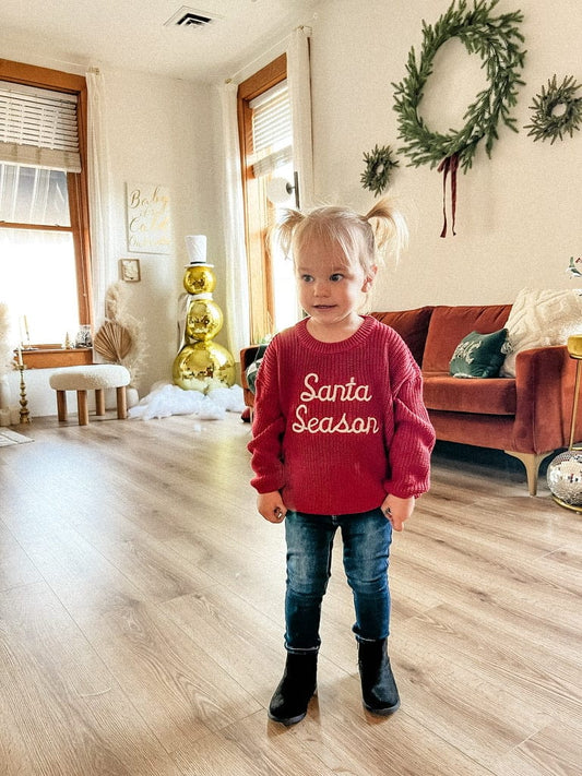 Santa Season Embroidered Sweater