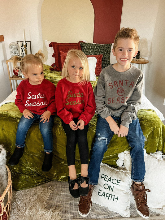 Santa Season Embroidered Sweater