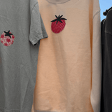 Striped Tomato Appliqué Sweatshirt